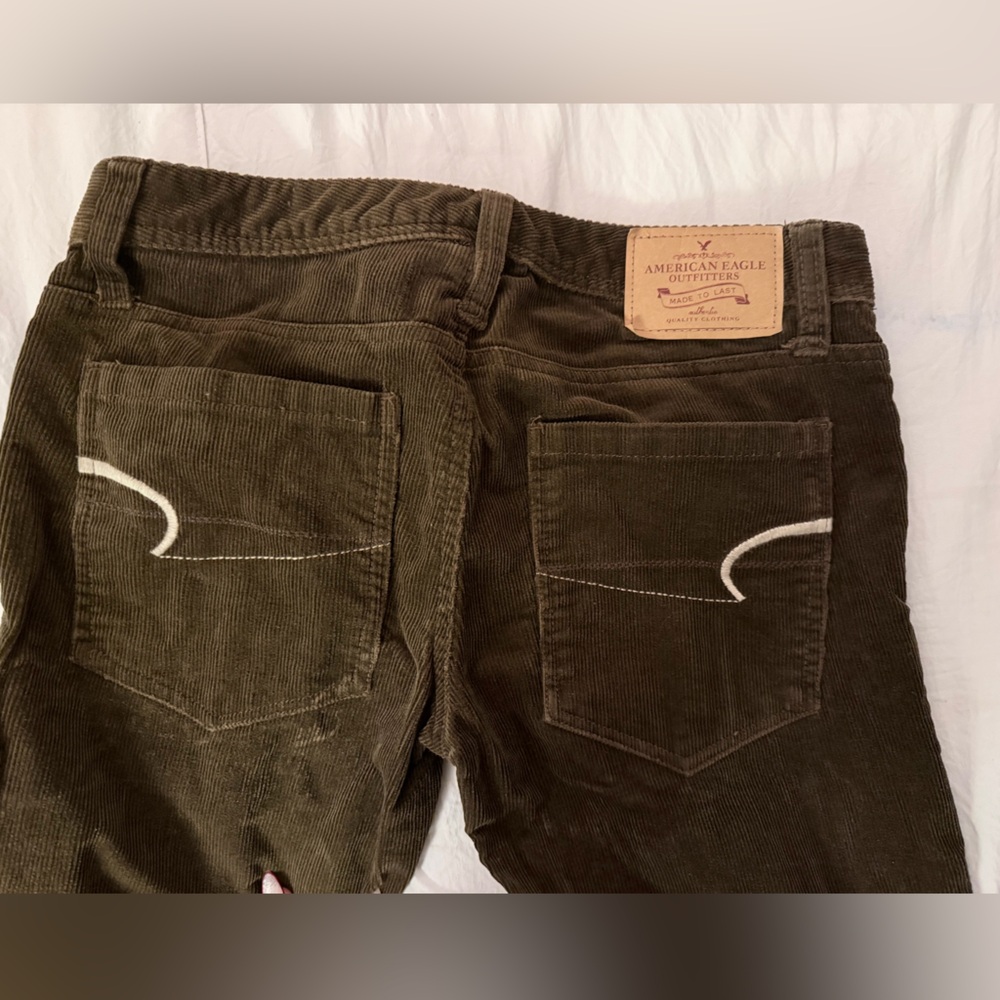 American Eagle Olive Corduroy Pants